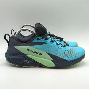 Salomon Sense Ride 5 GTX Shoes Womens Size 8.5 Blue GORE-TEX Trail Running